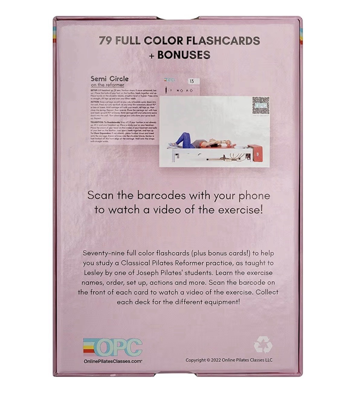 Pilates Reformer Cards, With access to Videos. New In Box!