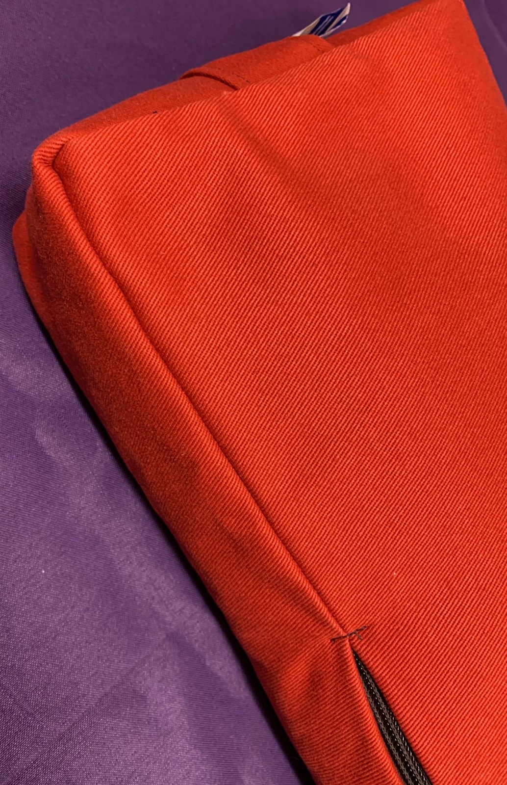Rectangular Meditation Cushion, buckwheat filled very thick cover . Made in USA