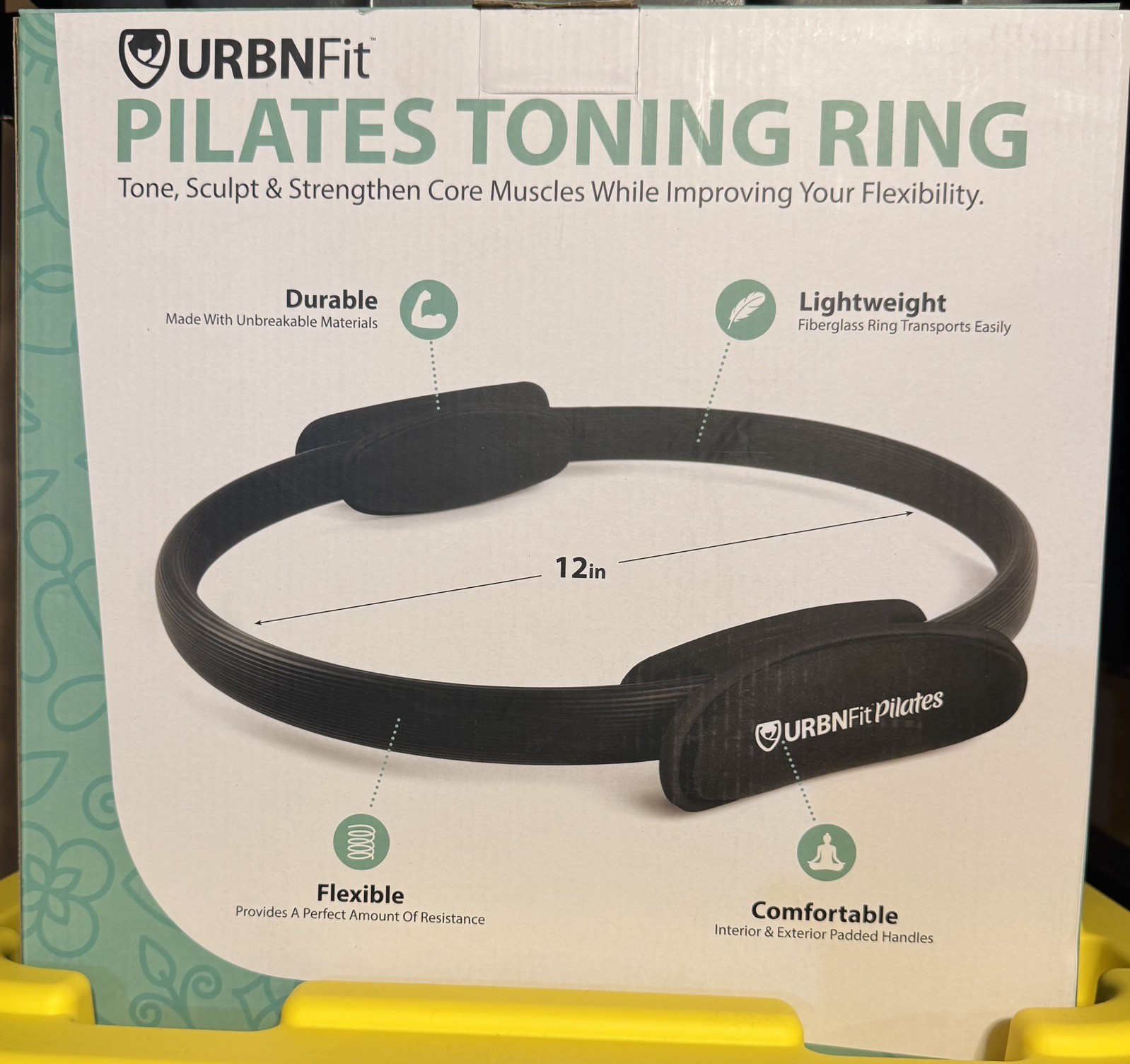 URBNFit Pilates Ring – 12&Prime; Magic Circle w/Dual Grip, several color options