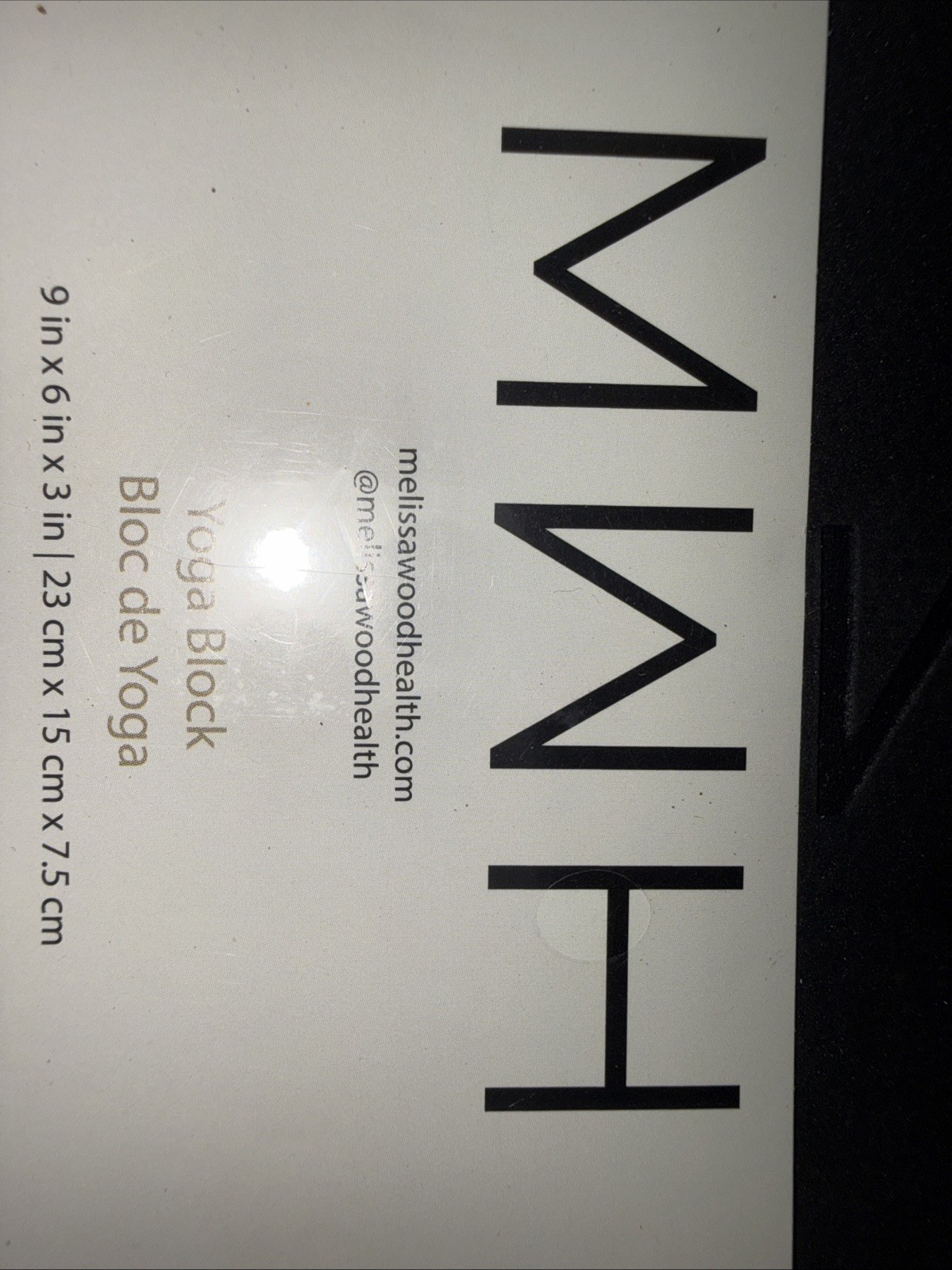 New MWH Yoga Block Black Sealed 9x6x3 Melissa Wood Health Stabilizer Balance