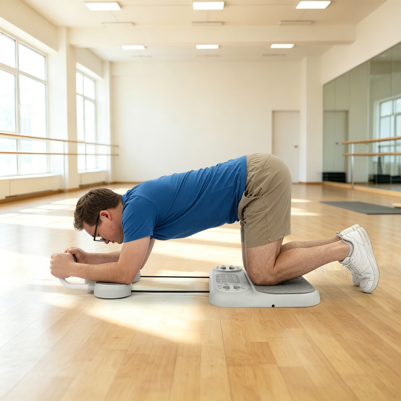 Detachable Pilates Board With Ergonomic Handles And Practical Timer 21.7*15.7in