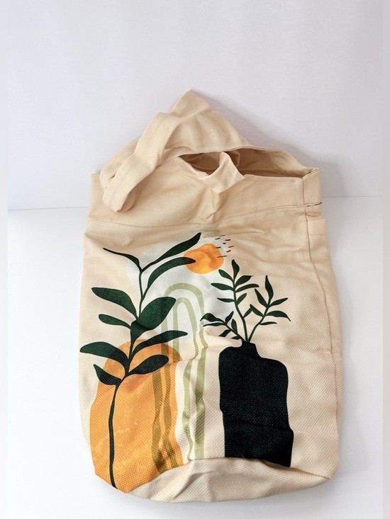 Yoga Mat Carrier Bag Boho Plants Tote Shoulder Gym Pilates Pocket Bag