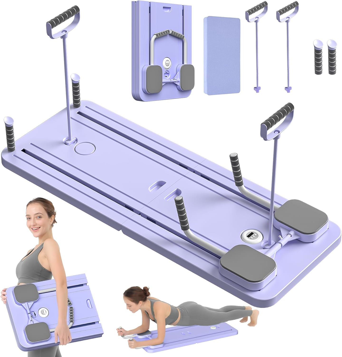 5 in 1 Pilates Board – Multi-Purpose Foldable Pilates Reformer Board for Home