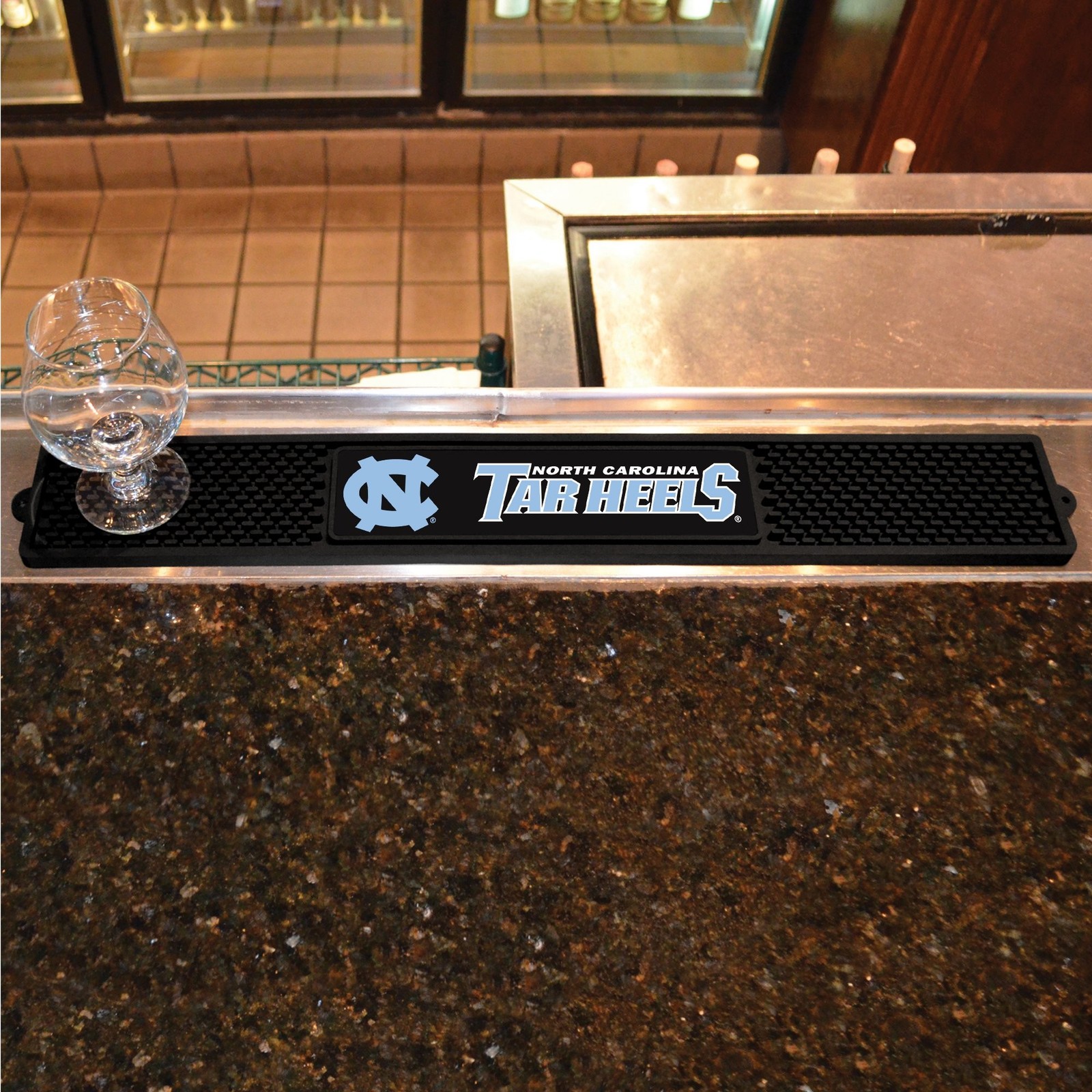FANMATS NCAA Unisex-Adult Drink Mat North Carolina Tar Heels 3.25&Prime; x 24&Prime; Black