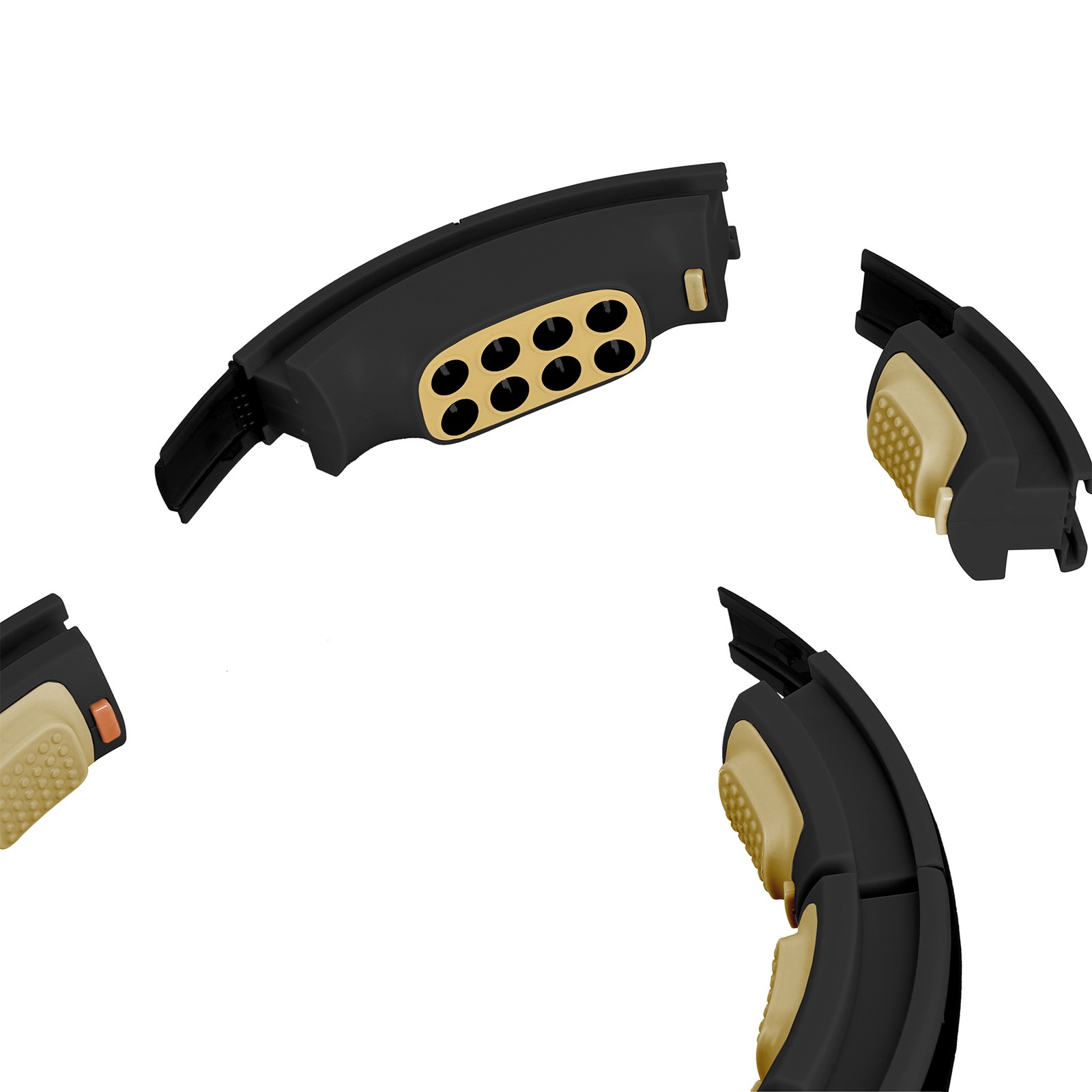 5908261681622 HHM13 NEW HULA HOP BLACK/GOLD Z MAGNESAMI I OBCIĄŻNIKIEM + LICZNIK