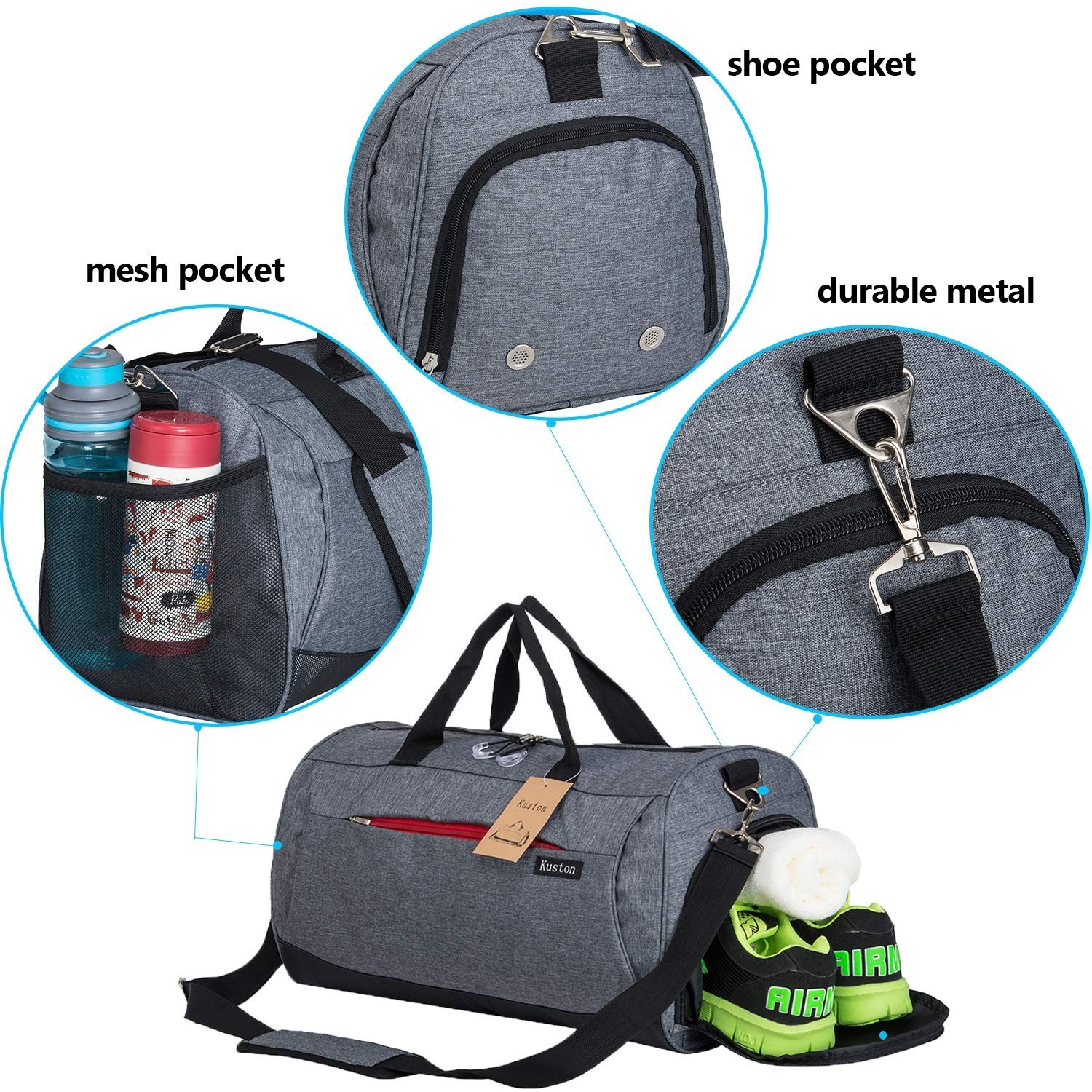 Sports Small Gym Bag for Men and Women Travel Duffel Bag Workout Bag with Sho…