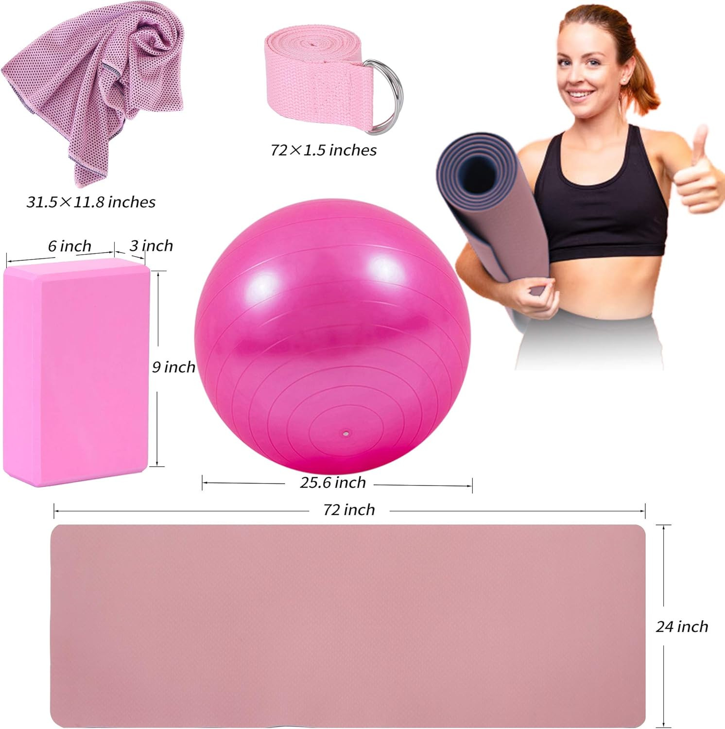 Complete Yoga Starter Kit – 11-Piece Set with Mat, Blocks, Strap & More