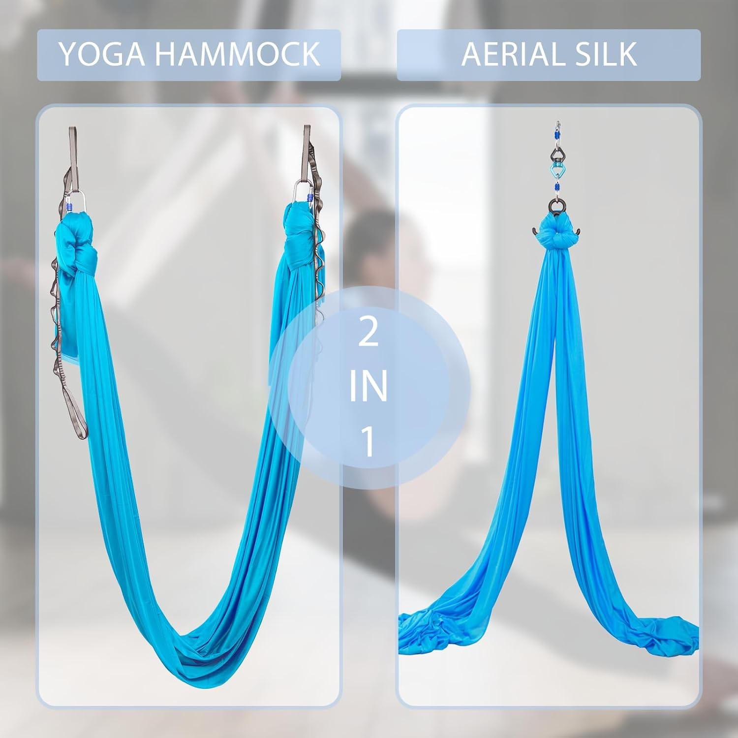 5.5 Yards Aerial Silks Yoga Swing Set – Aerial Yoga Hammock Kit