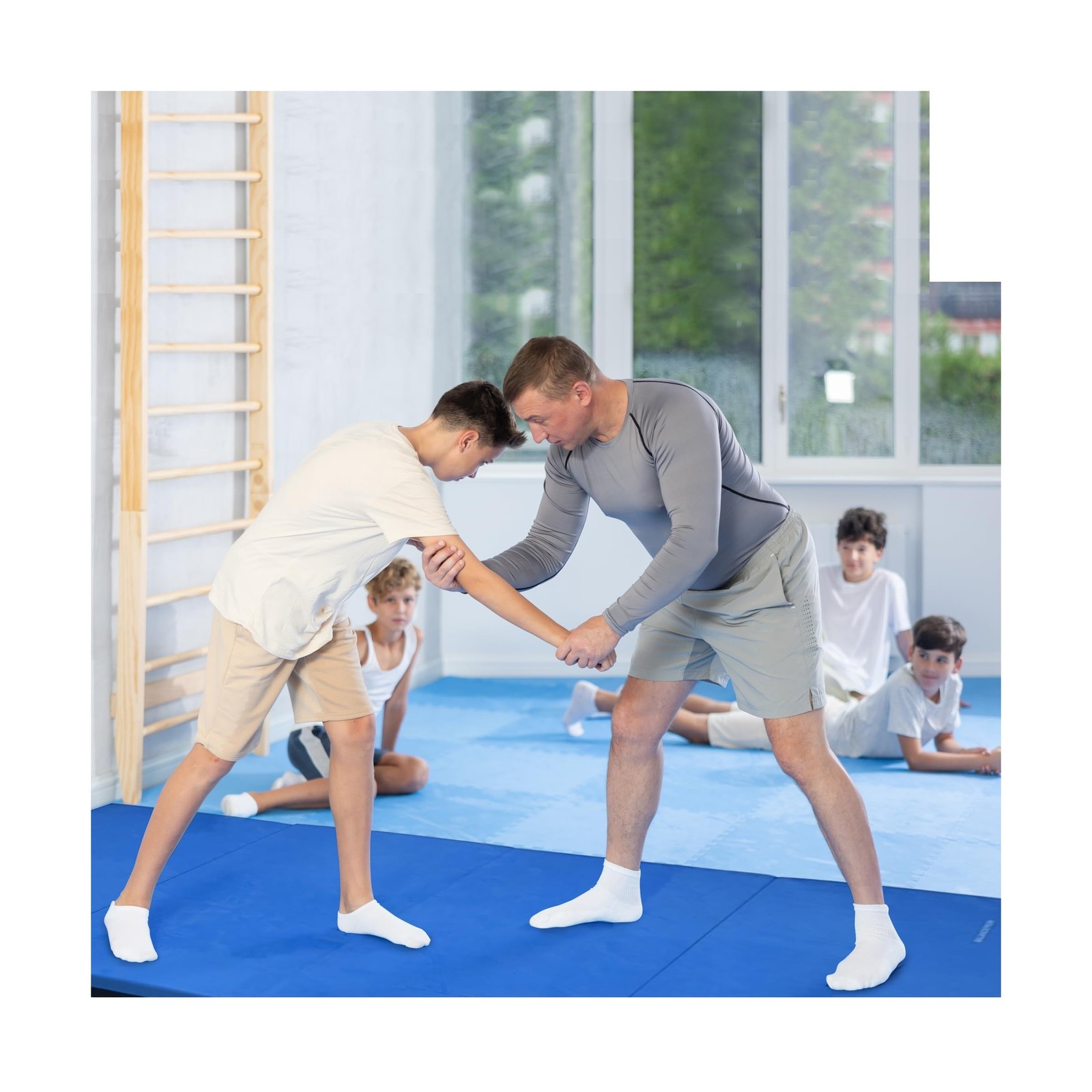 BalanceFrom 10×4 Feet 4-Panel Folding Gymnastics Mat – 2-Inch Thick Pad wi