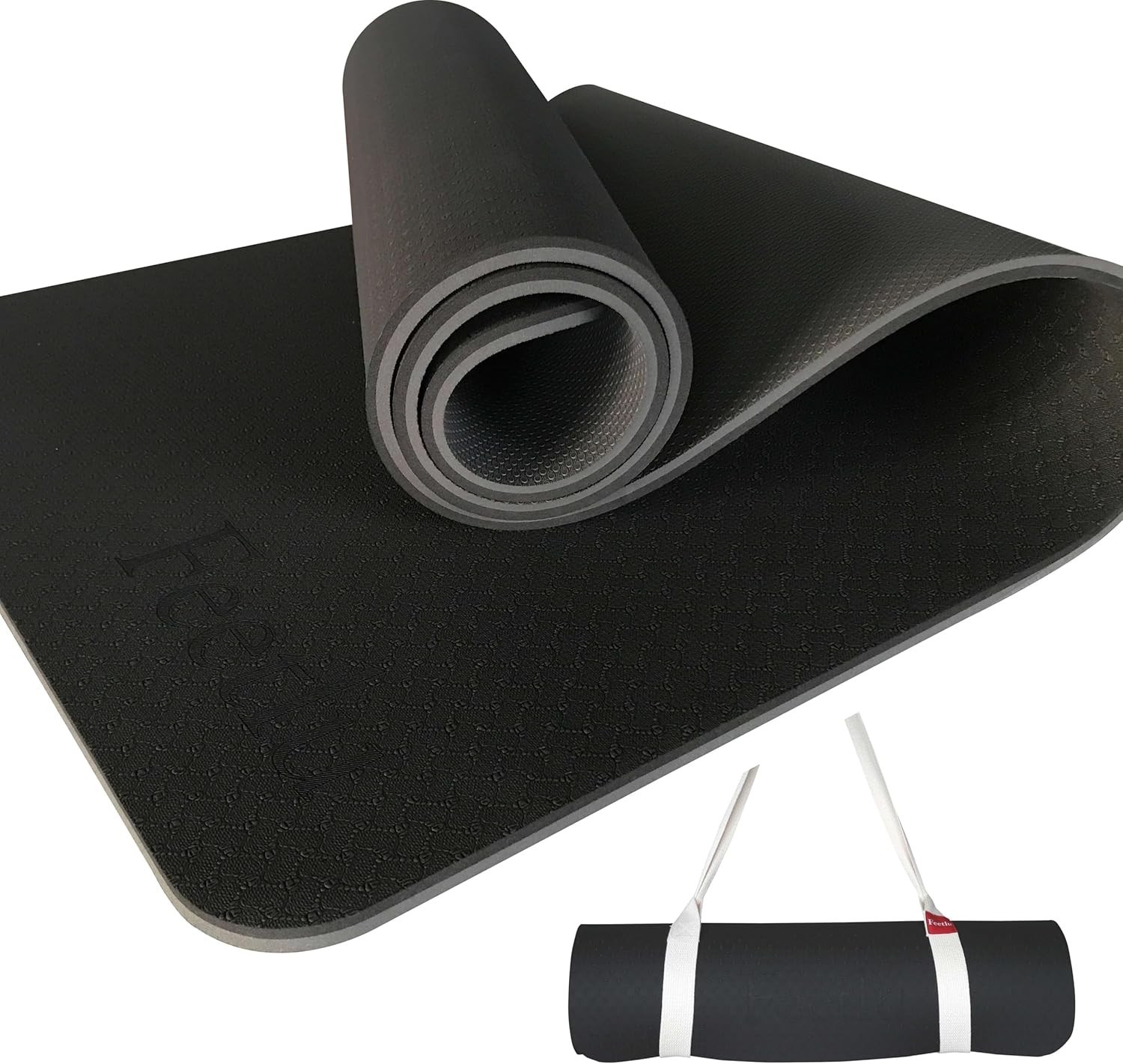 Extra Thick Exercise Yoga Mat W/ Strap 2/5 Inch 10MM Non-Slip Workout Mat Yoga