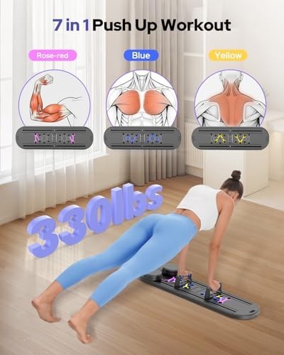 7-in-1 Foldable Pilates Board Set – Multi-Purpose Home Workout Equipment, Core T
