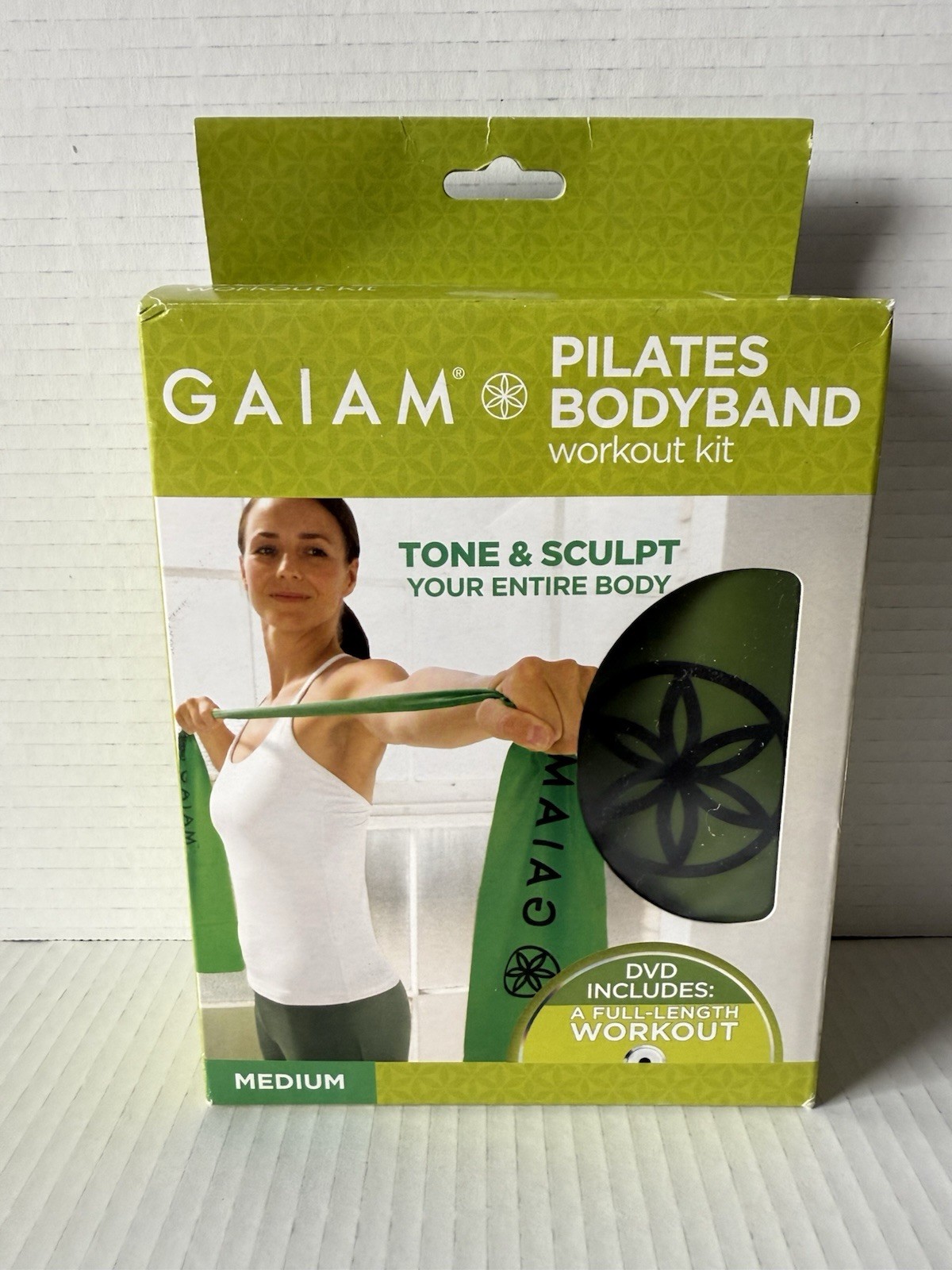 Gaiam Pilates Bodyband Workout Kit Medium with Full Length Workout DVD