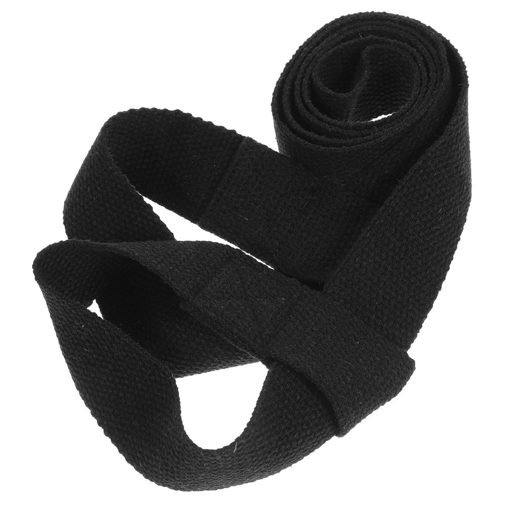 2Pcs Reusable Yoga Mat Carrier Straps Cotton Black for Fitness Pilates