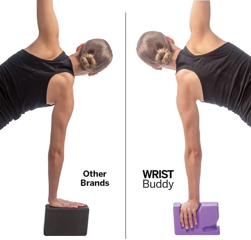 Bloques yoga 2 pzs (Izq + Der) EVA ergonomicos alivio muneca agarre doctor