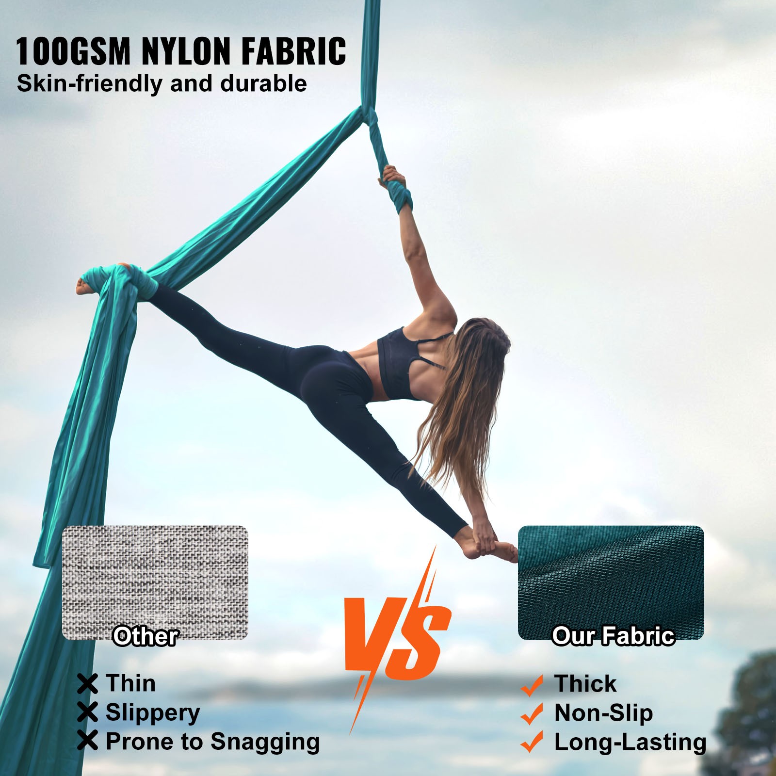 Aerial Silk Yoga Swing Set 8.7 Yards Hammock Trapeze Inversion Fly Green