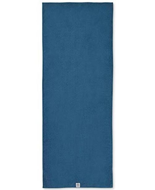 Gaiam Yoga Towel – Mat Sized Active Dry Non-Slip Moisture 68&Prime;L x 24&Prime;W – Lake