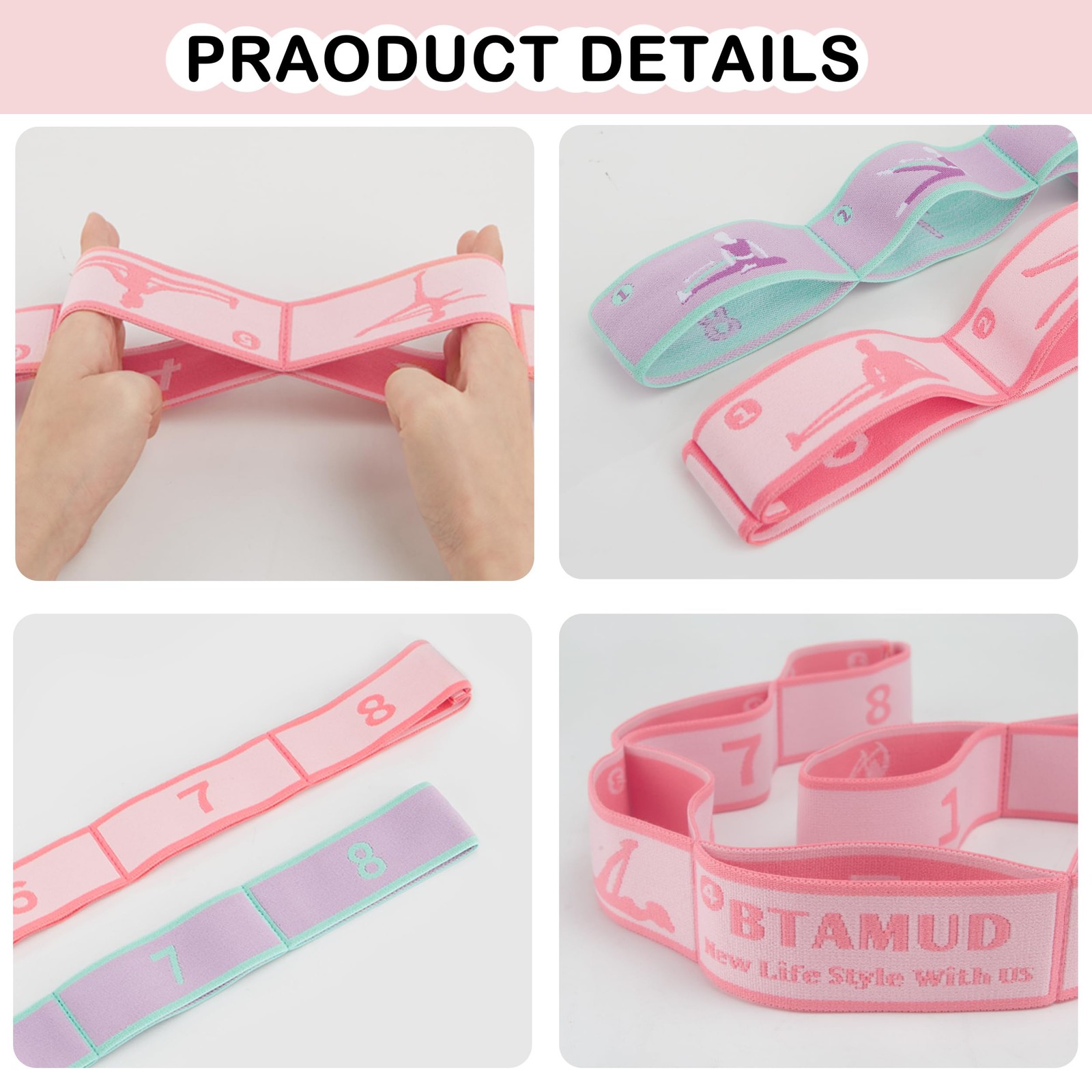 2 PCS Stretch Strap for Kids Dance Elastic Band for Children Gymnastics Stret…