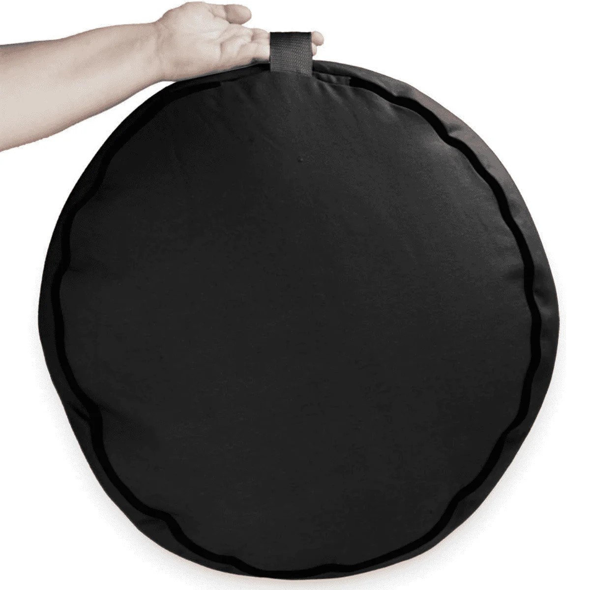 Crown Sporting Goods Black Zafu Meditation Cushion 18&Prime; for Comfortable Seating