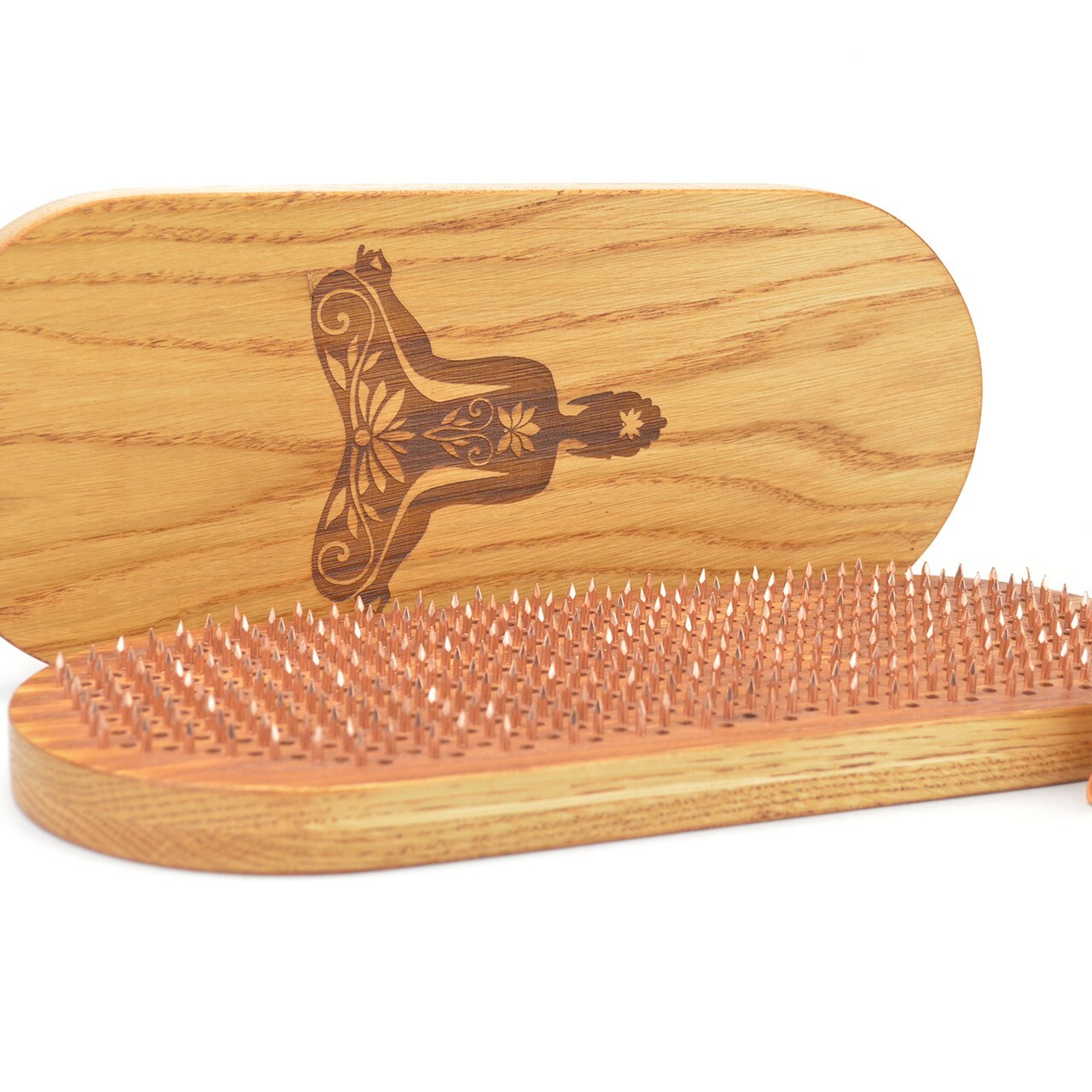 Oak Sadhu Board « Lotus » Copper Nails 10 mm/0.4 inch