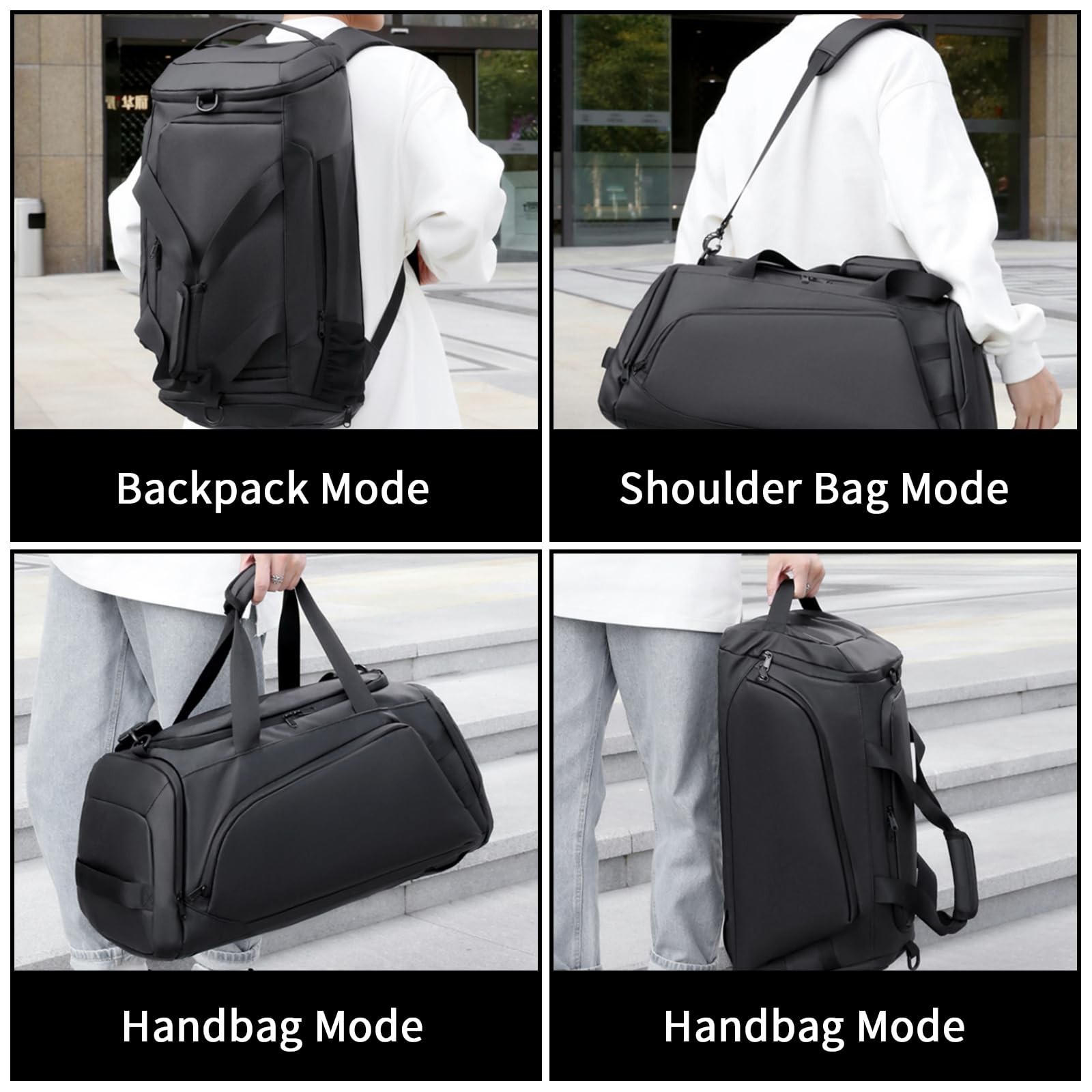 45L Large Gym Bag Sport Duffle Backpack for Men Women, Water Resistant Fitnes…