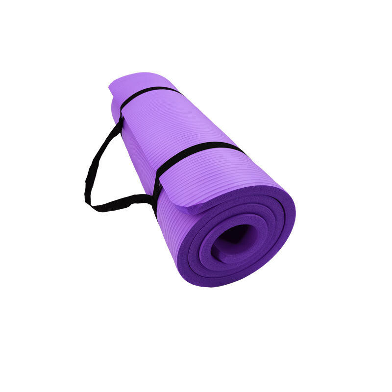 Thick Yoga Mat Carrying Strap Eco Friendly TPE Purple Non Slip 72&Prime; x 24&Prime;