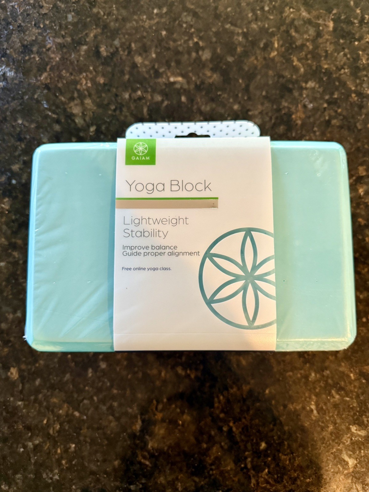 Gaiam Yoga Supportive Foam Block Soft Pilates Meditation Blue 9x6x4 NEW