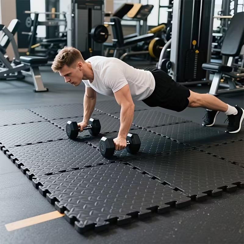 16 Pcs 30x30cm Interlocking EVA Foam Yoga Gym Mat Non-Slip Shockproof Flooring