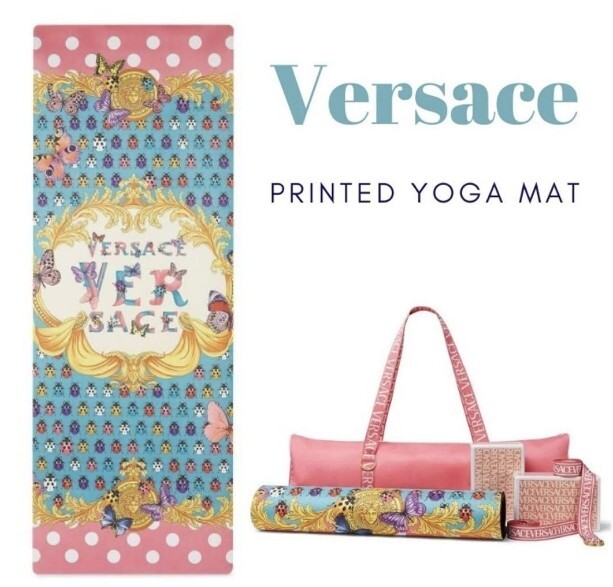 Versace Pink & Blue Butterflies 6-piece Yoga Set New, Never used