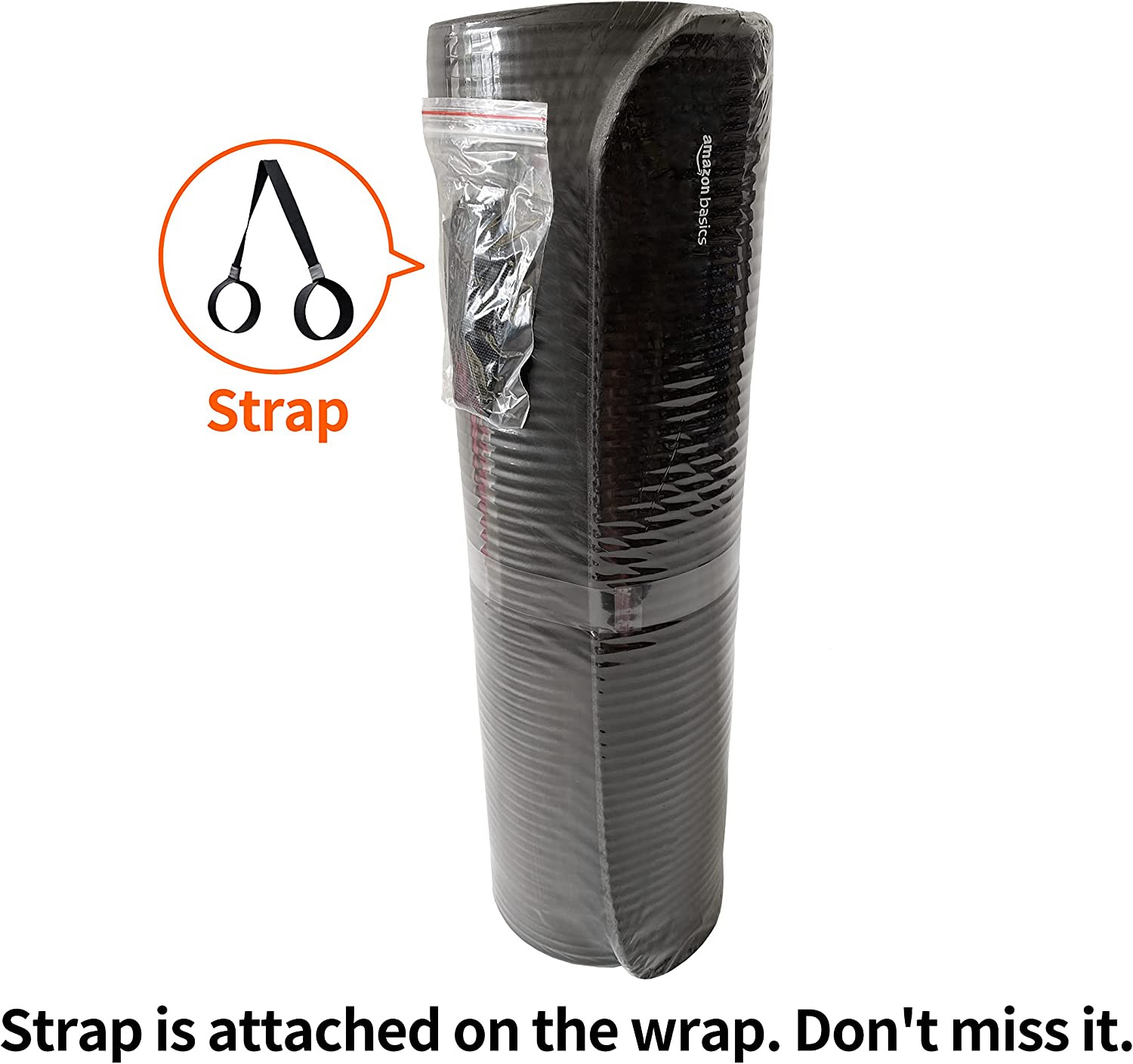 Amazon Basics Extra Thick Exercise Yoga Mat with Carrying Strap
