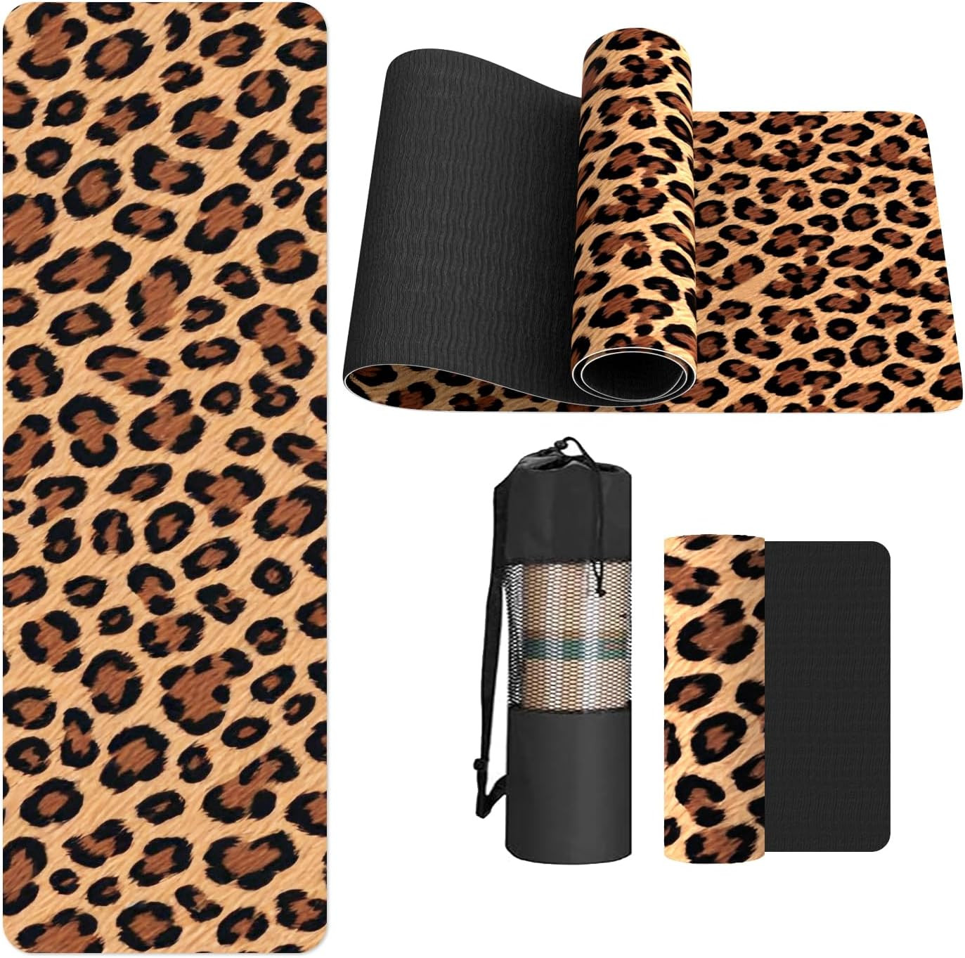 Extra Thick Yoga Mat 6Mm，Pilates Mat Thick – Non-Slip Exercise Mat for HIIT, Pil