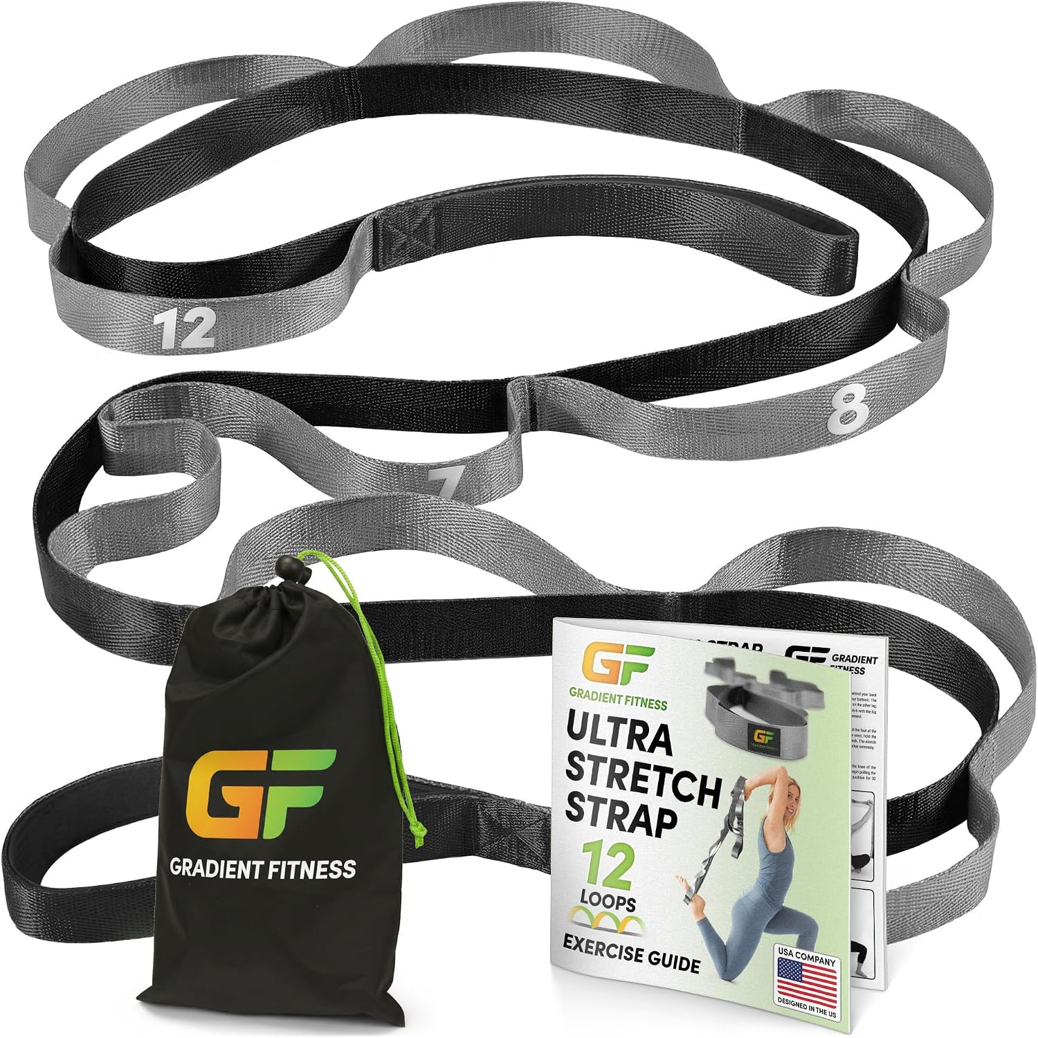 Stretching Strap for Physical Therapy, 12 Multi-Loop Stretch