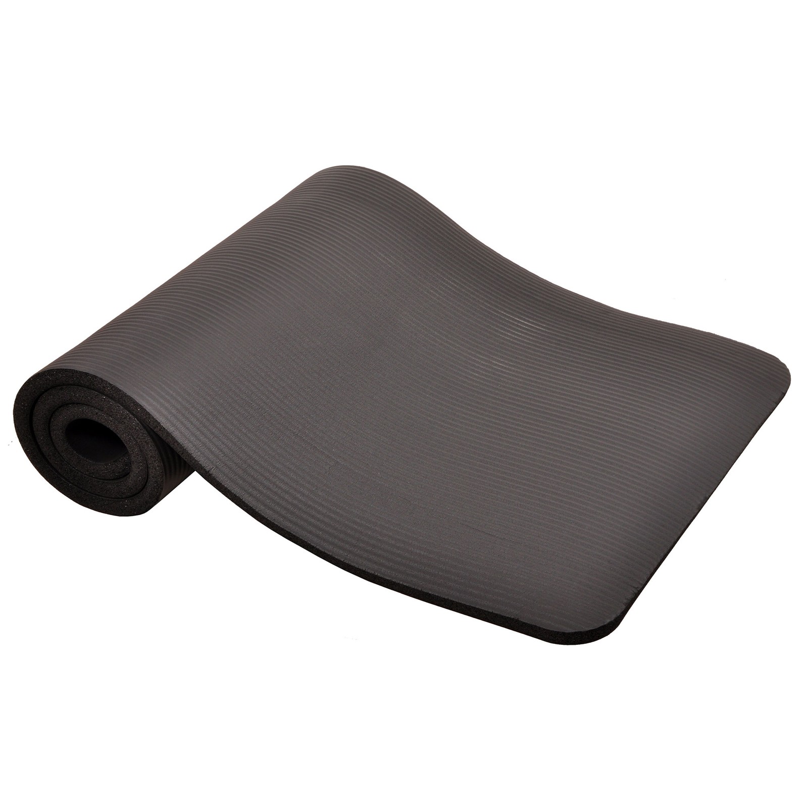 Signature Fitness 1&Prime; Extra Thick Exercise Fitness Yoga Mat w/ Carry Strap, Black