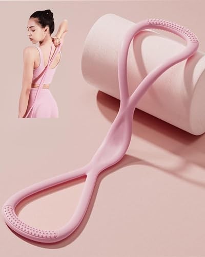 Resistance Bands with Handles,Figure 8 Resistance Band Elastic Pink-15LB