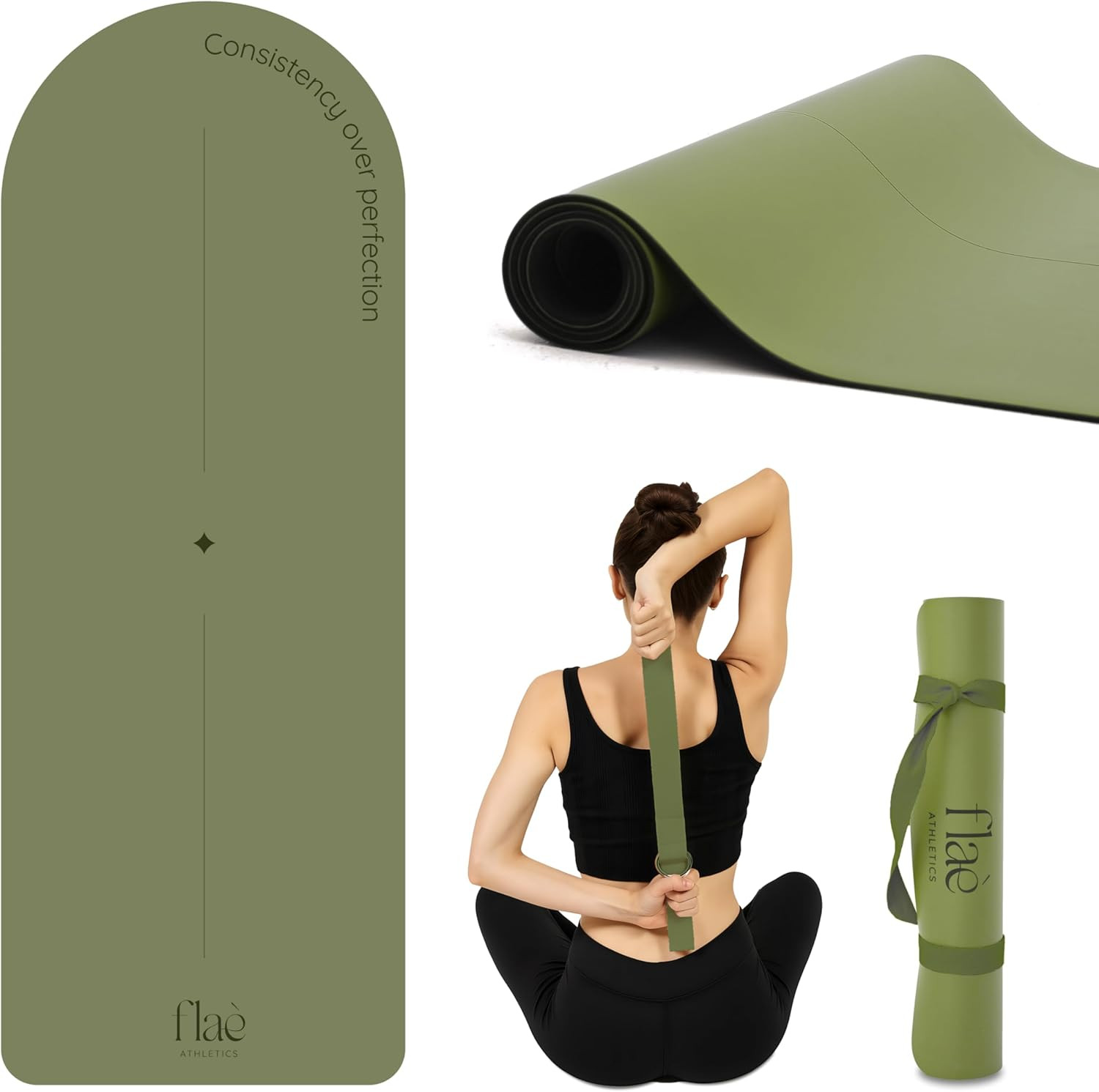 Arch-Shaped Yoga Mat, Eco PU Rubber, Non-Slip Exercise Mat for Yoga, Pilates, Ho