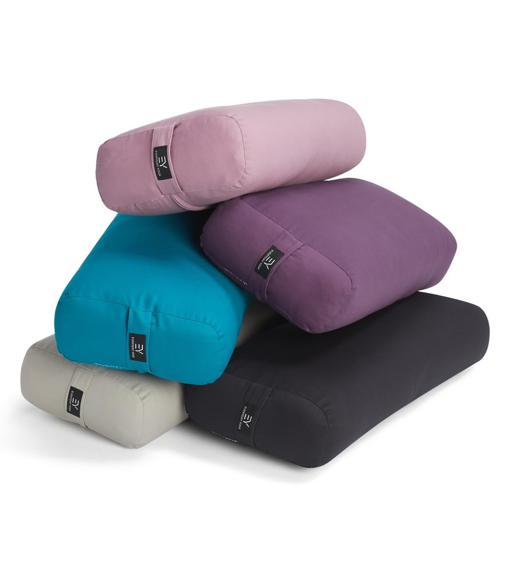 Premium Bolster, Soft & Supportive Meditation Pillow with Carry Handle, Light…