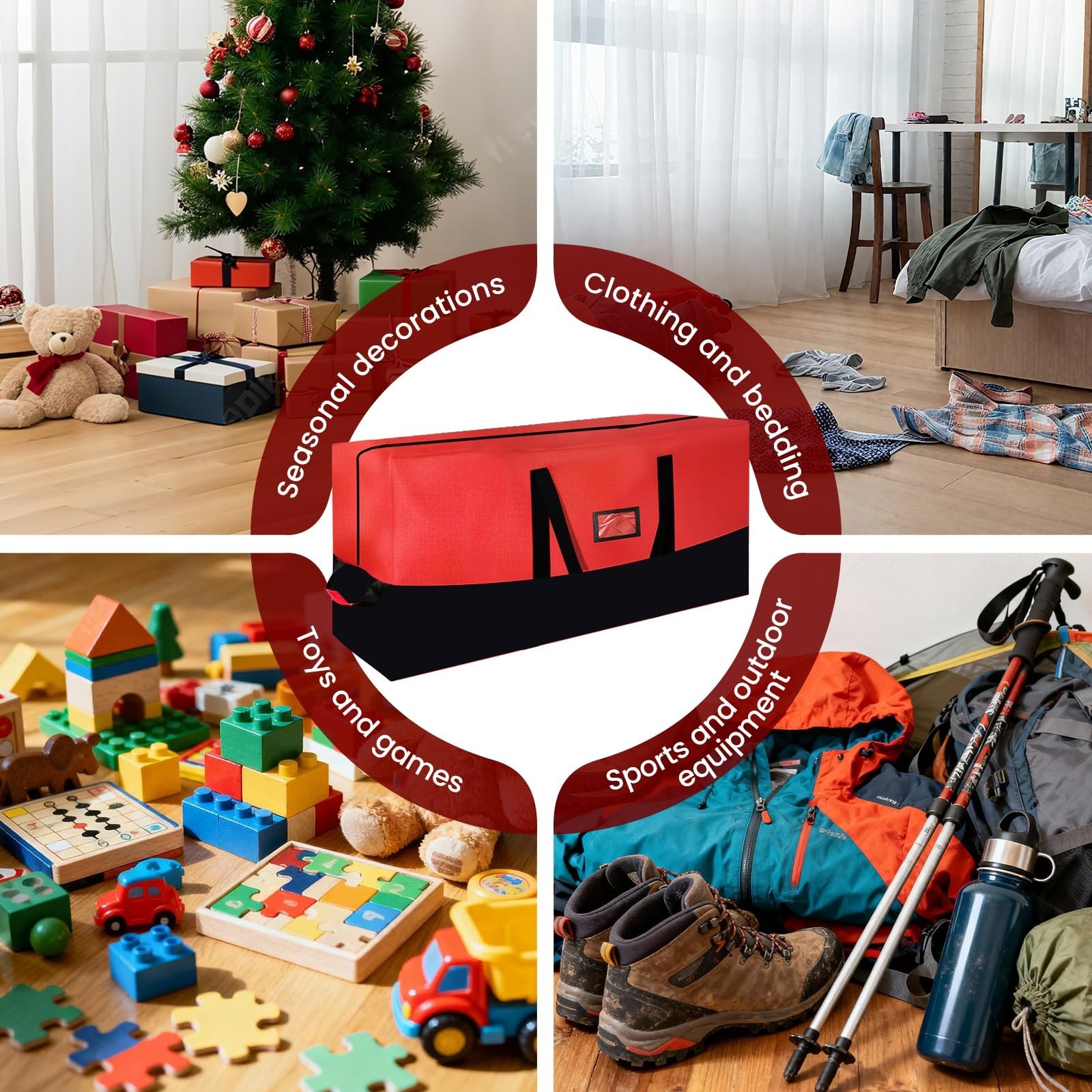 Heavy Duty Christmas Tree Storage Bag for Trees Up to 9ft – Waterproof, 60