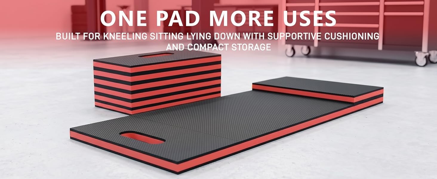 Foldable EVA Utility Mat with Handle, Heavy Duty Mechanic Mat for Kneeling,