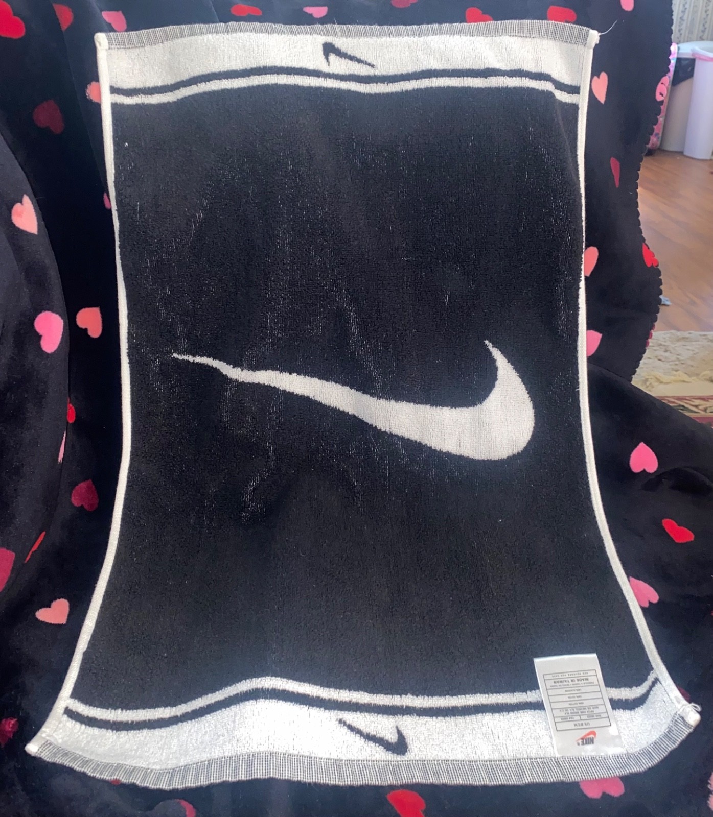 VTG Nike Sport Hand Towel White Black RARE Y2K 90s