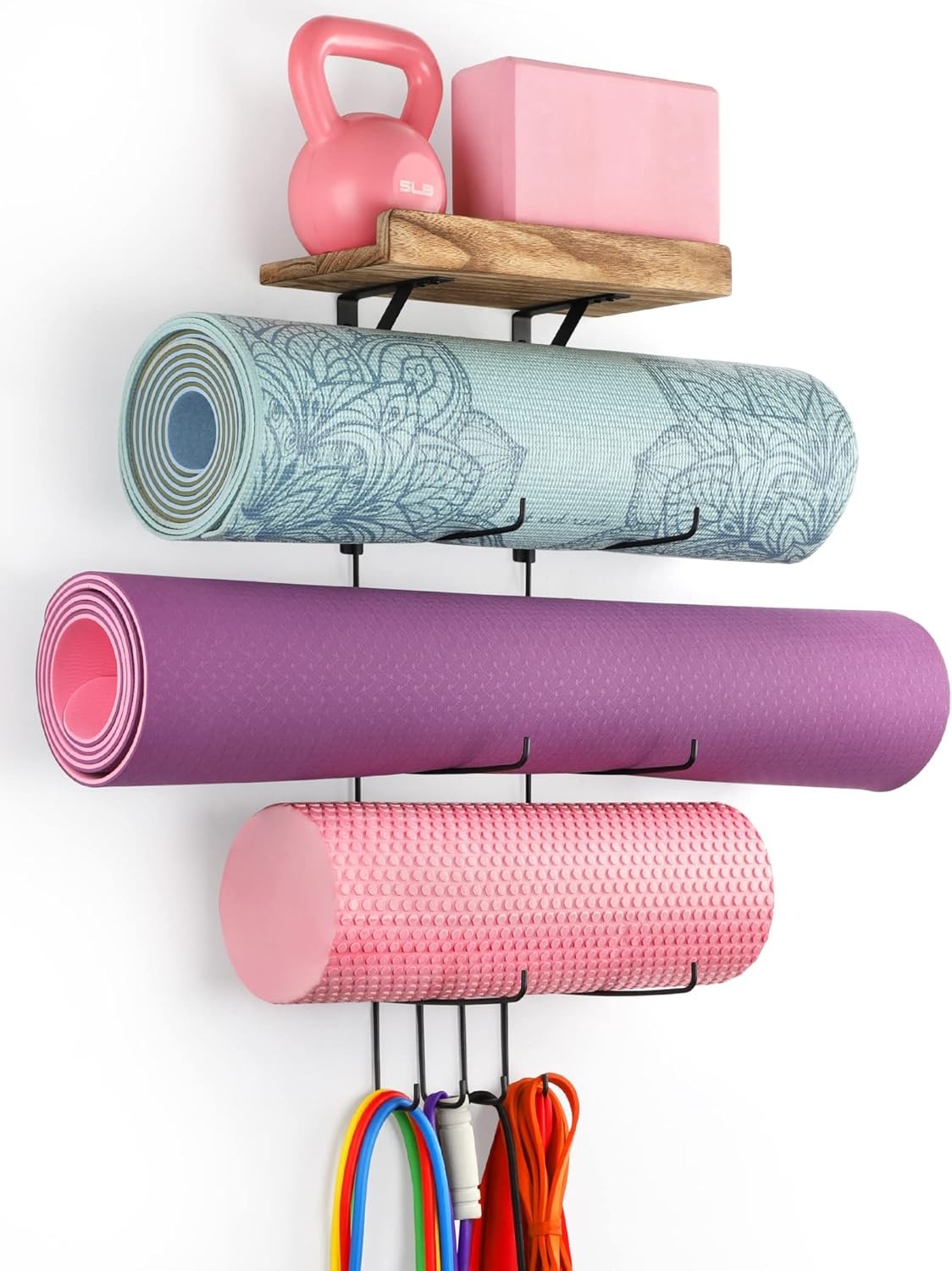 VINAEMO Yoga Mat Holder Accessories Wall One Size, Carbonized Black (matel)