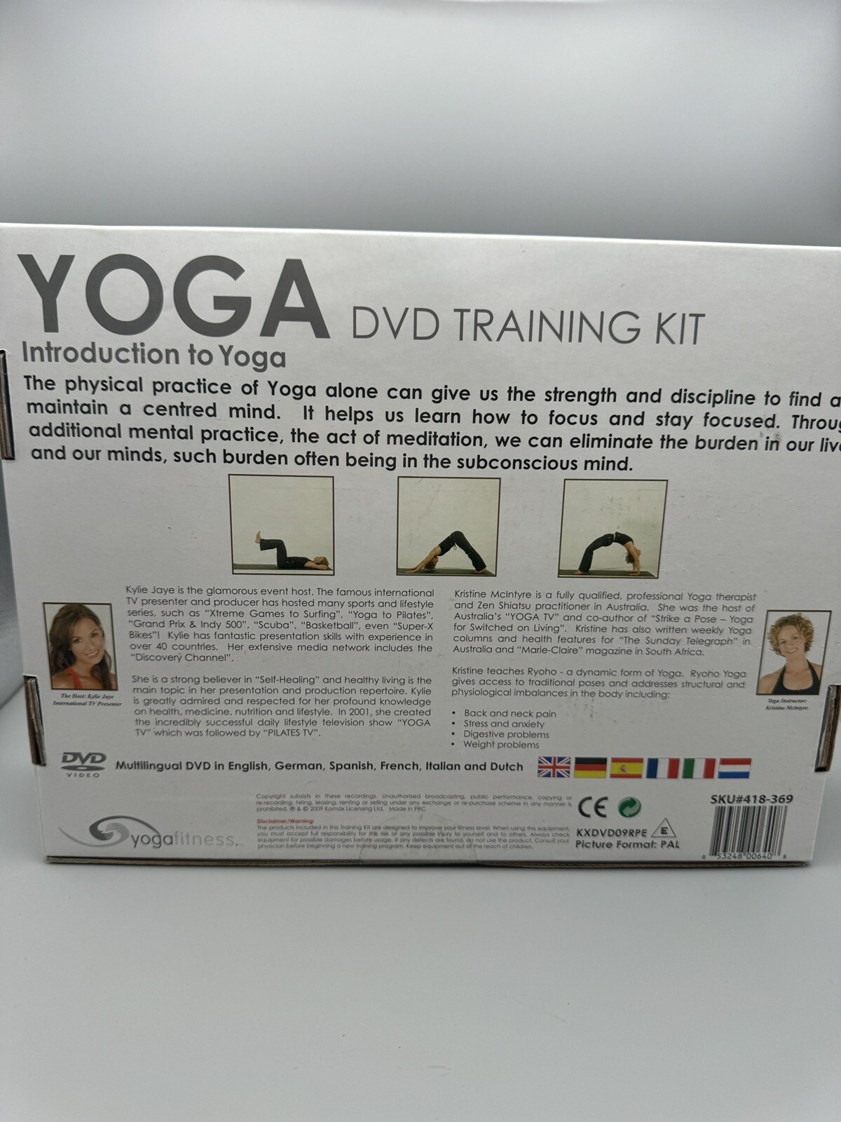 Complete Yoga Kit DVD Training Bundle Yoga Mat Workout Book Stretch Strap SDS
