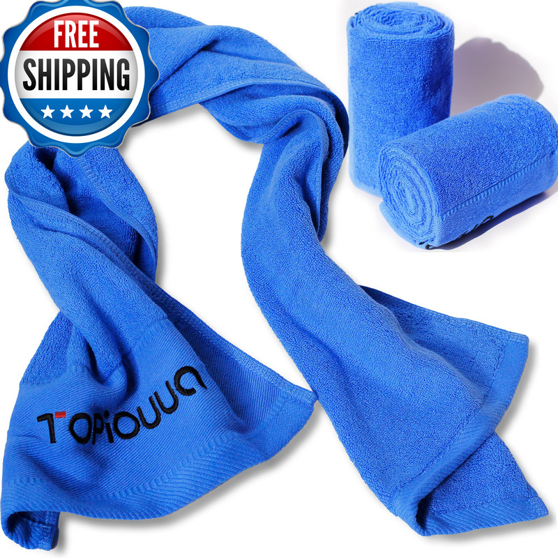 Topiouua Unisex Sports Towels Set Of 2 Upgraded Version-Ultra-Soft Premium