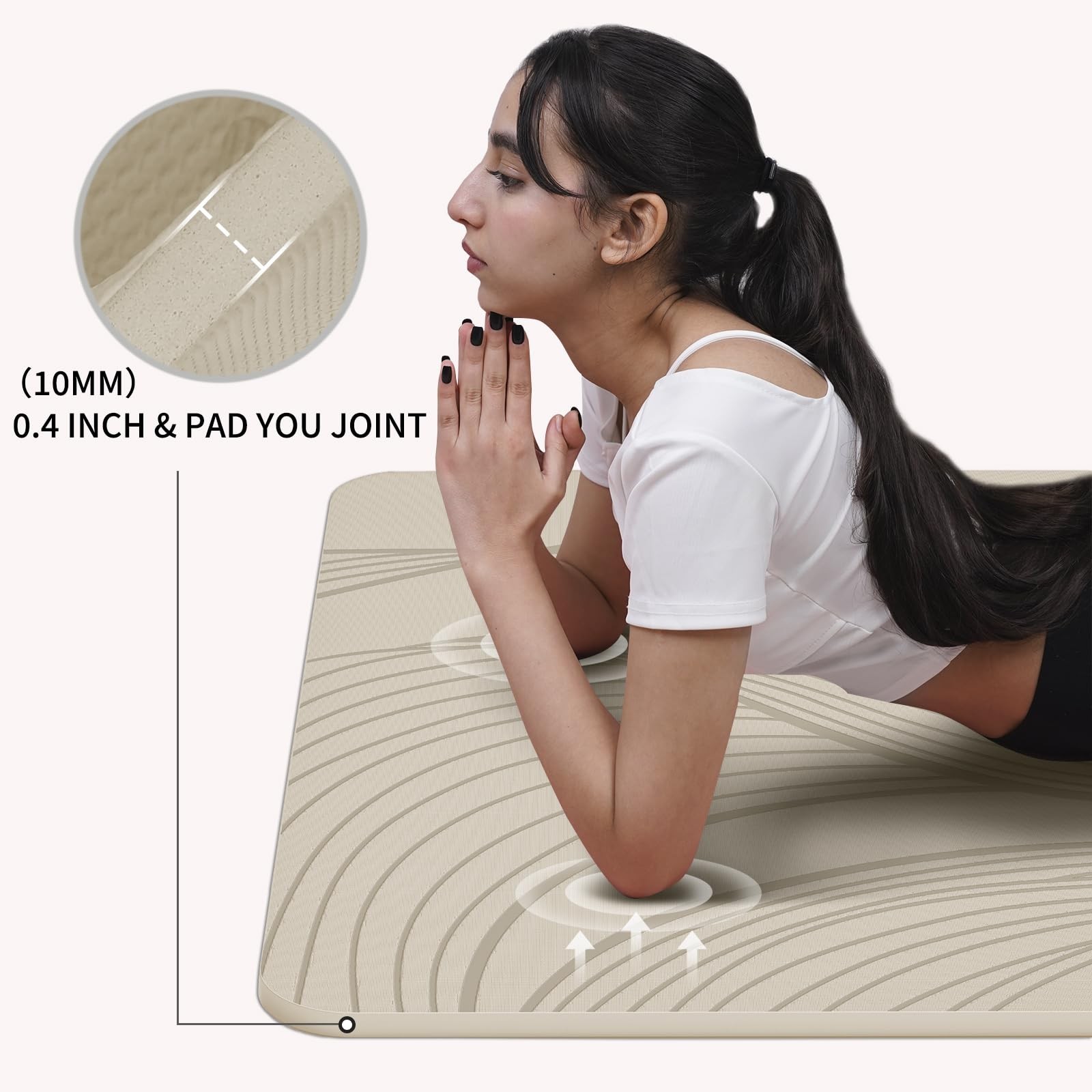 PAIDU Large Yoga Mat-72’x36’x0.4’ Extra Width ＆ Thick,C