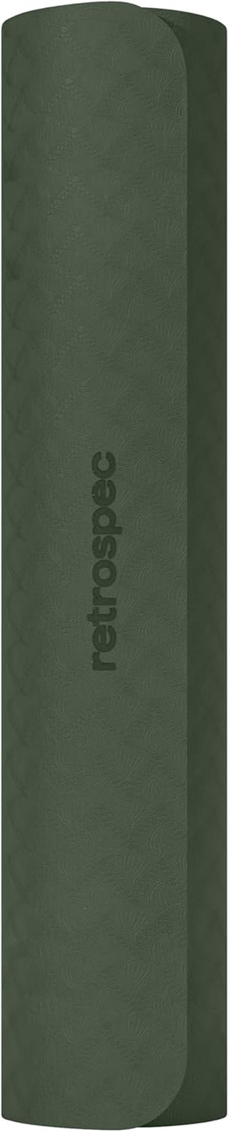 Retrospec Zuma Yoga Mat 6Mm Thick Non-Slip TPE Exercise Mat | Cushioned Workout