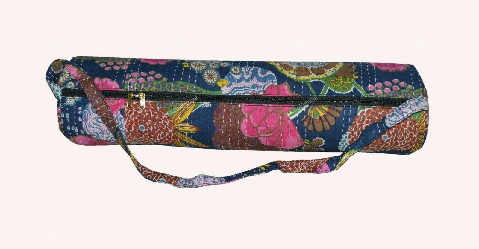 Running Fancy Bohemian Exercise Sports Cotton Unisex Cross Body Kantha Yoga Bag