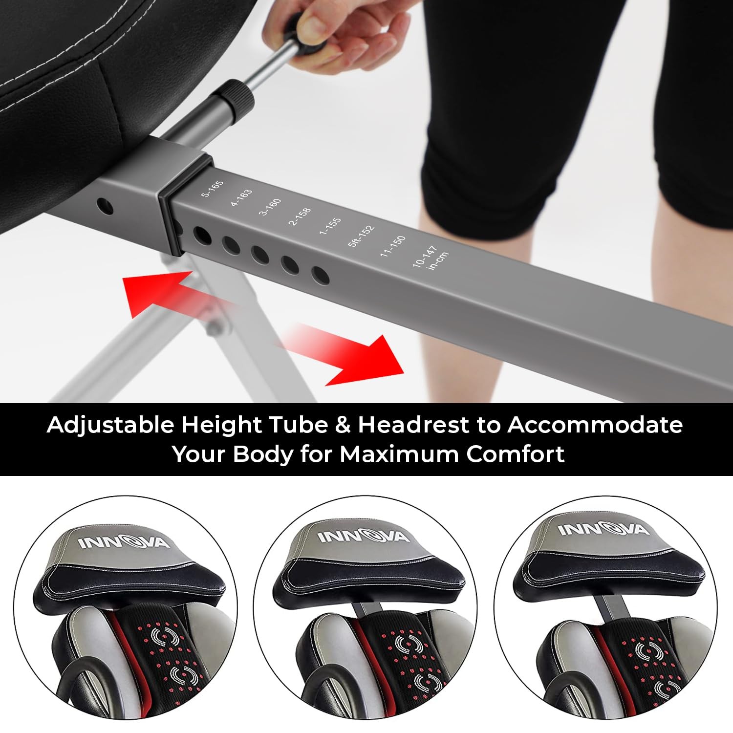 INNOVA HEALTH AND FITNESS ITM5900 Advanced Heat and Massage Inversion Table, …