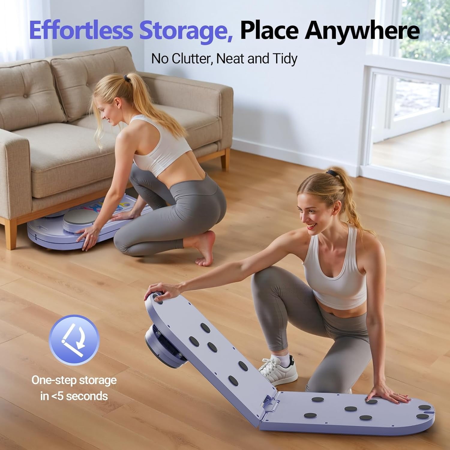 UPGO PORTABLE PILATES REFORMER MACHINE FOR HOME WORKOUT – PURPLE