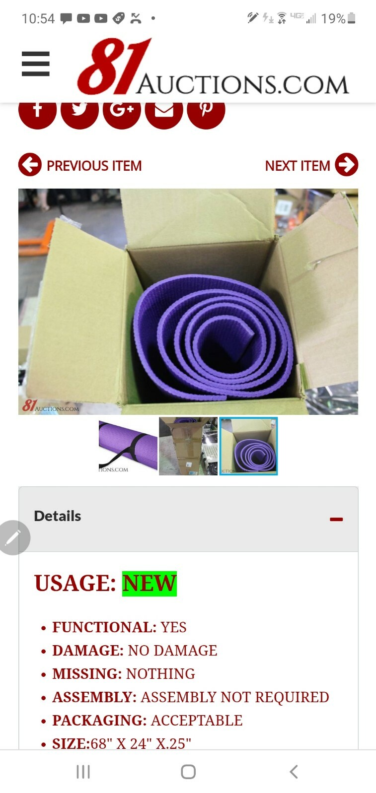 BALANCE FROM GOYOGA ALL PURPOSE HIGH DENSITY NON IP YOGA MAT