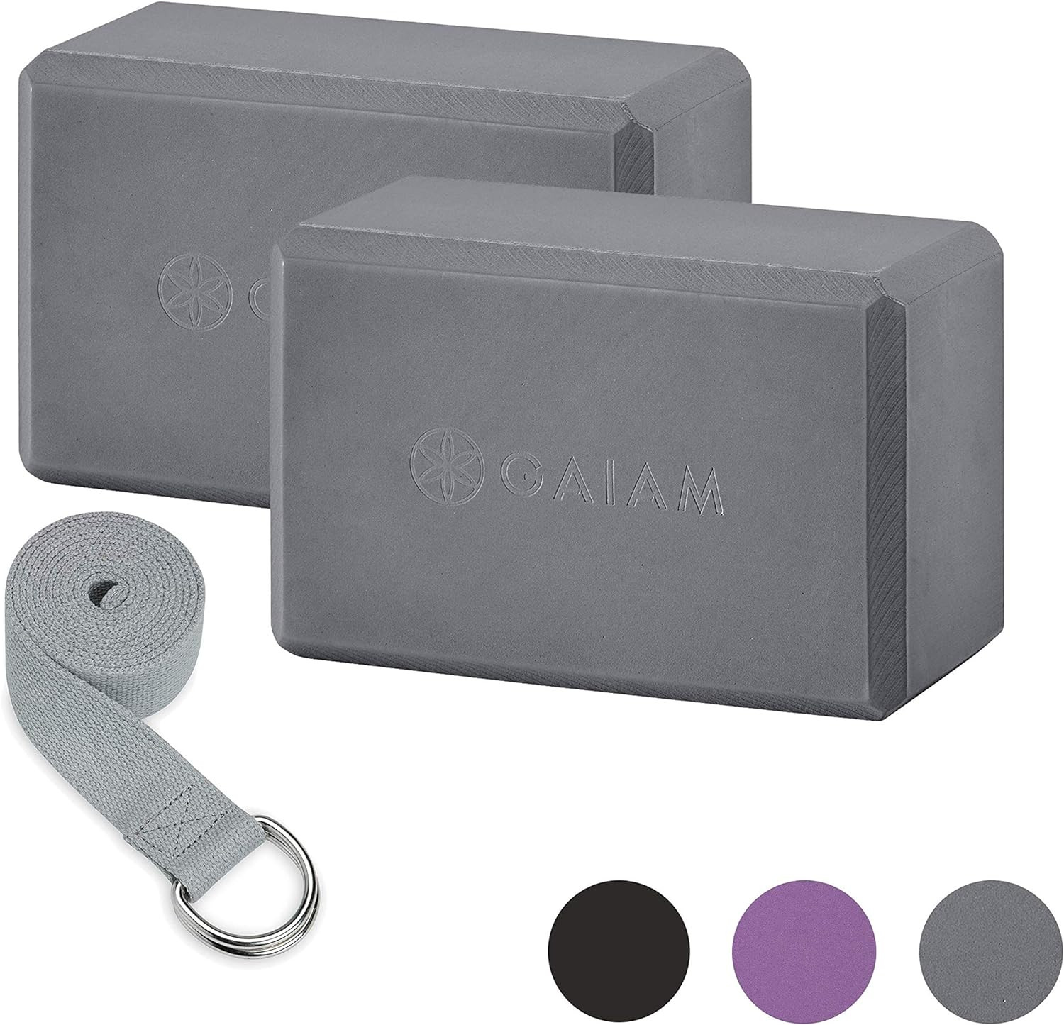 Gaiam Yoga Block – Supportive Latex-Free Eva Foam – Soft Non-Slip Surface with B