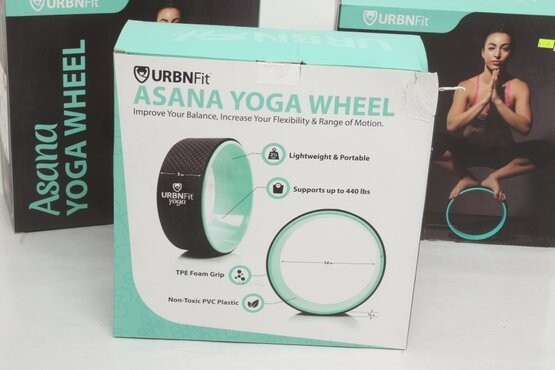 Urban Fit Asana 12” Yoga Wheel – Light Green and Black TPE Foam & PVC Plastic