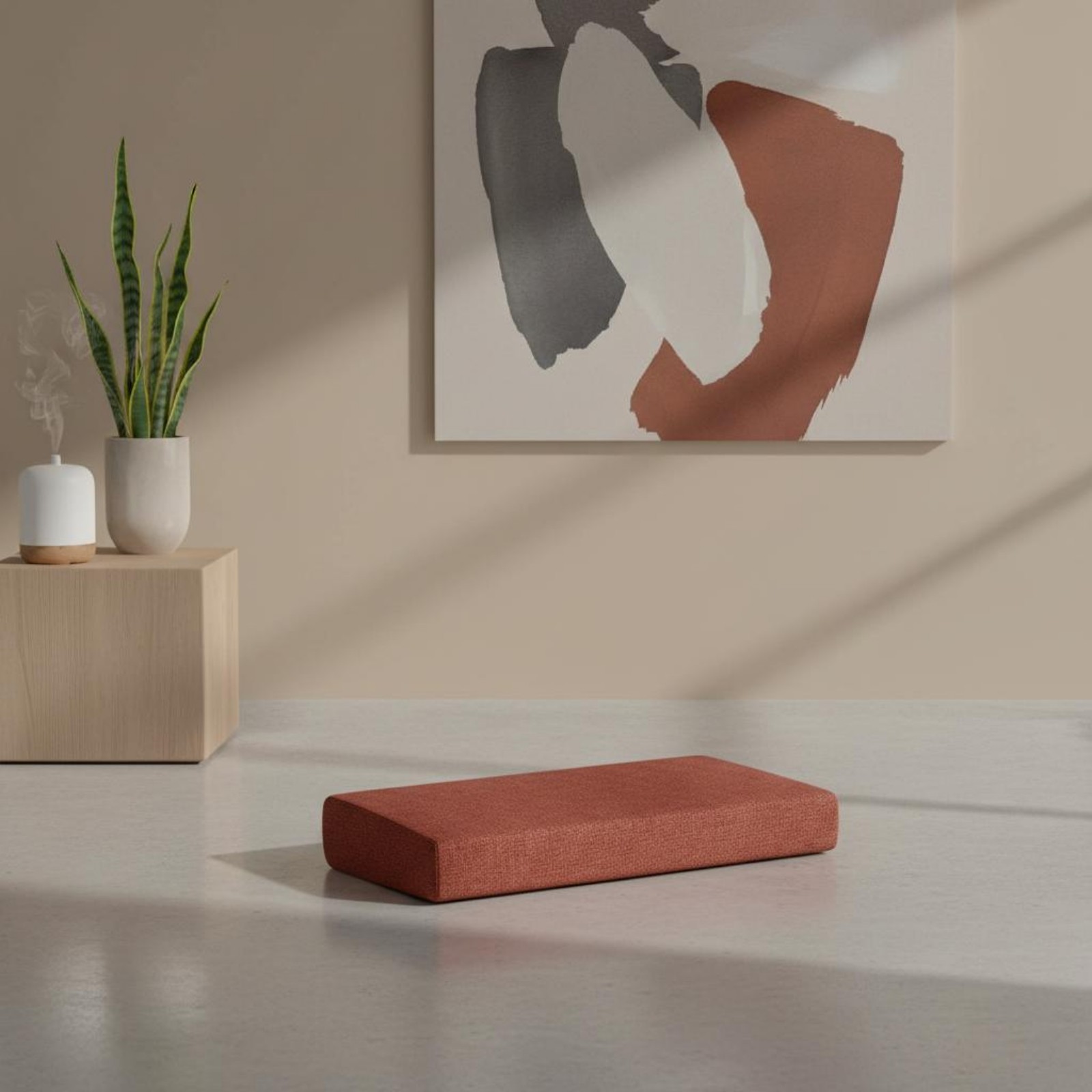 Sloped Meditation Pad Rectangular Meditation Pad Rounded Edges